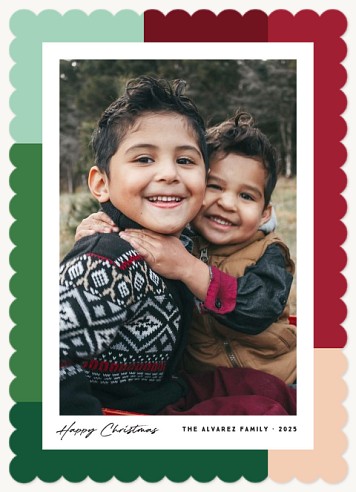 Festive Color Blocks Christmas Cards