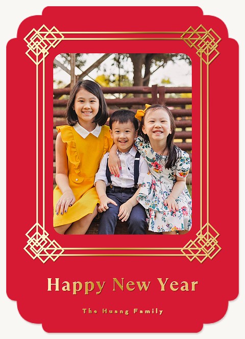 Knotted Frame Chinese New Year Cards