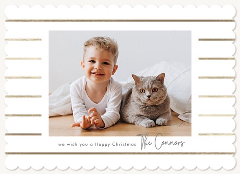 Gilded Stripes Christmas Cards