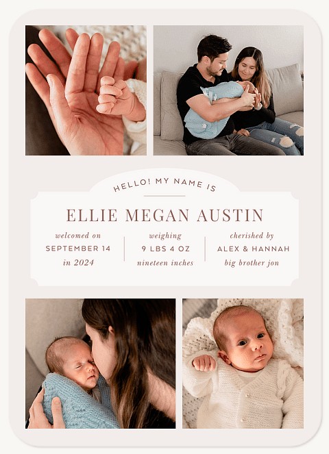 Delicate Sign Baby Announcements