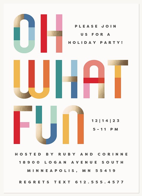 What Fun Holiday Party Invitations