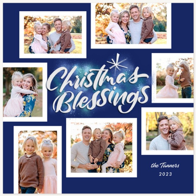 Painted Blessing Personalized Holiday Cards