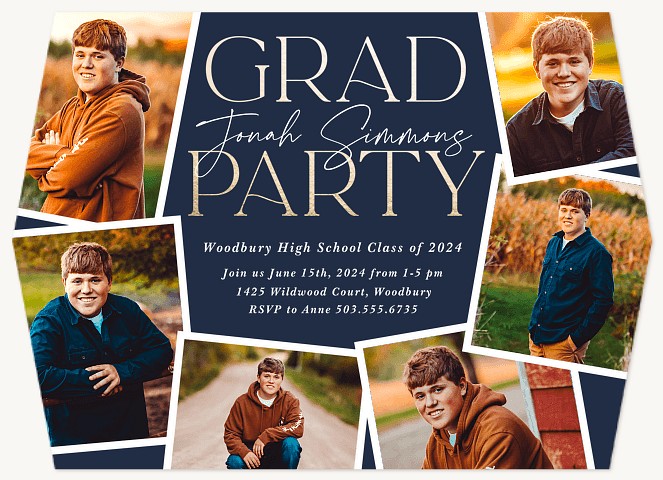 Party Pictorial Graduation Cards
