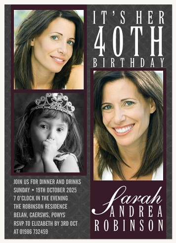 Prime Star Adult Birthday Party Invitations