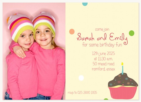 Double Serving Kids Birthday Invitations