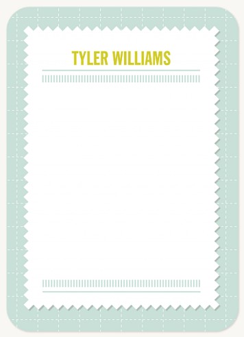 Pins 'n Squares Blue Stationery