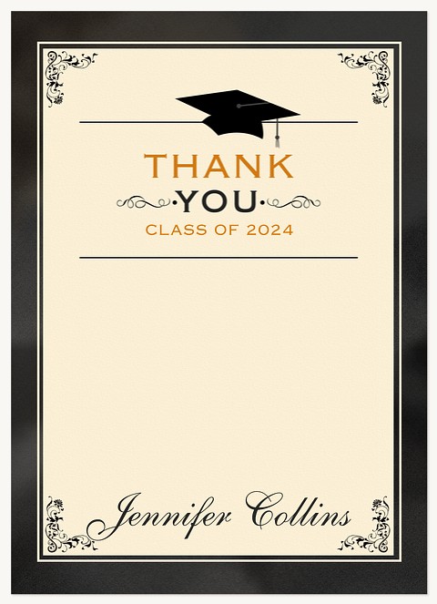 Honors Cap Graduation Thank You Cards