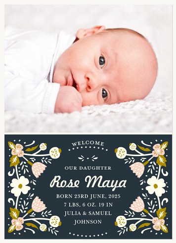 Festive Folk Baby Announcements