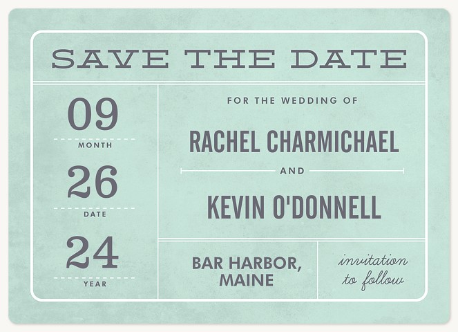 That's the Ticket Save the Date Magnets