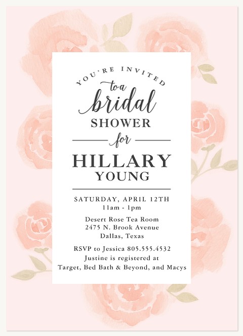 Vintage Bloom Bridal Shower Invitations