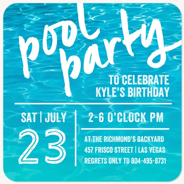 Dive In  Summer Party Invitations