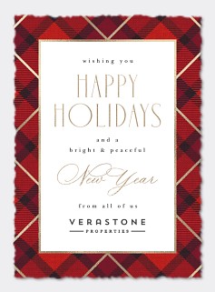 Luxe Holiday Plaid Card