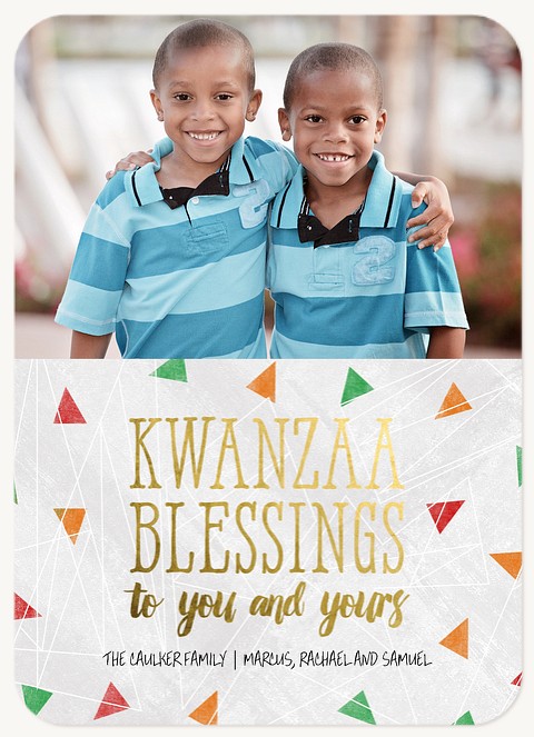 Confetti Blessings Kwanzaa Cards
