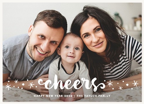 New Year Snowfall  Christmas Cards