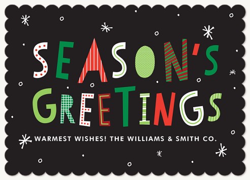 Pattern Mix Christmas Cards for Business