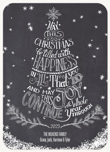Chalkboard Tree Christmas Cards