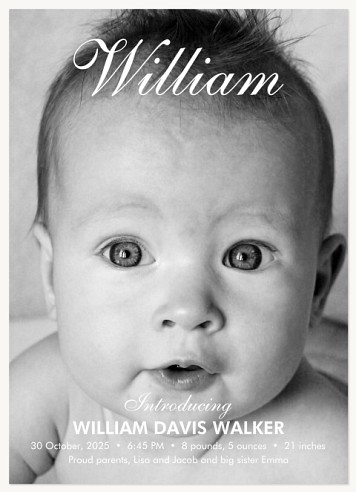 Sweet Shot Baby Announcements