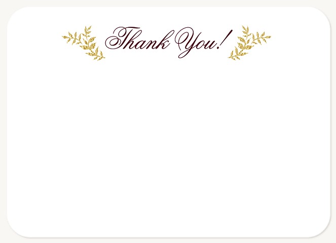 Luxe Laurels Thank You Cards 
