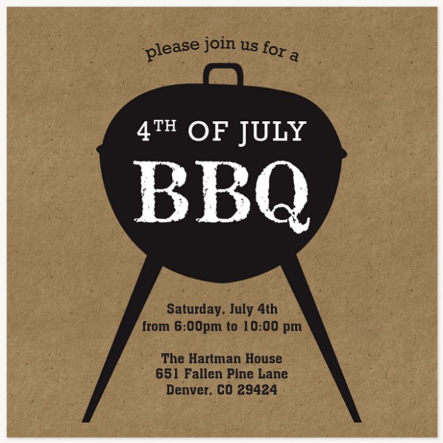 Grill Time Party Invitations