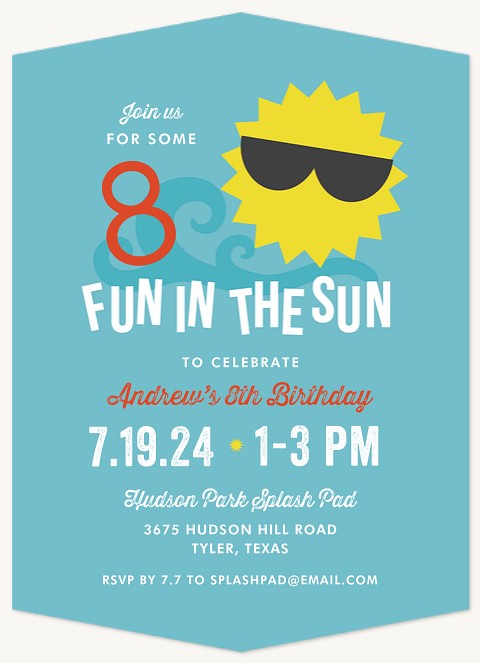 Summer Fun Kids Birthday Invitations