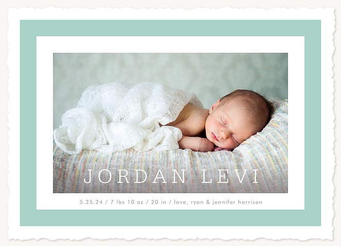 Framed Perfection Baby Announcements