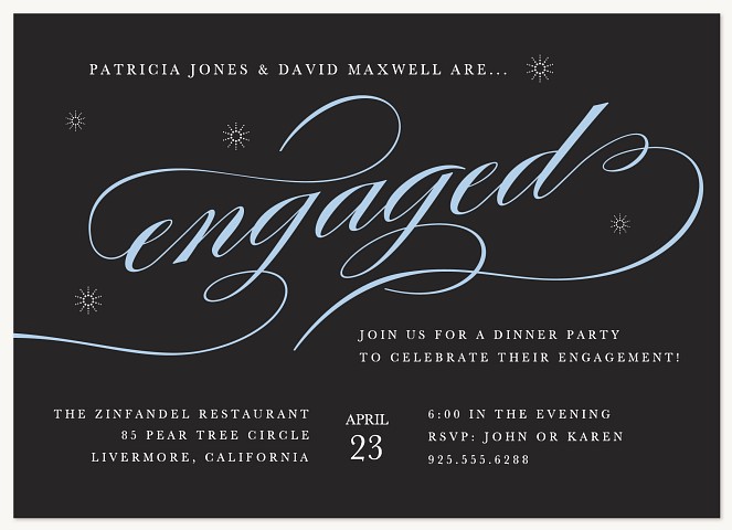 Starburst Love Engagement Party Invitations