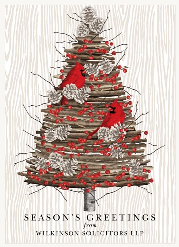 Dashing Cardinals Christmas Cards for Business