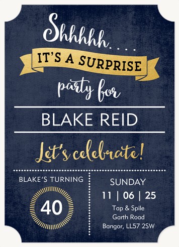 Birthday Secret Adult Birthday Party Invitations