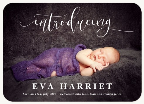 Joyous Debut Baby Announcements