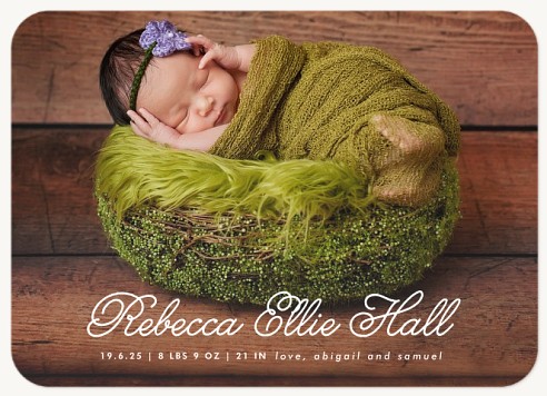 Delightful Joy Baby Announcements