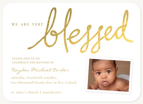 Blessed Baptism Christening Invitations | Christening Invites