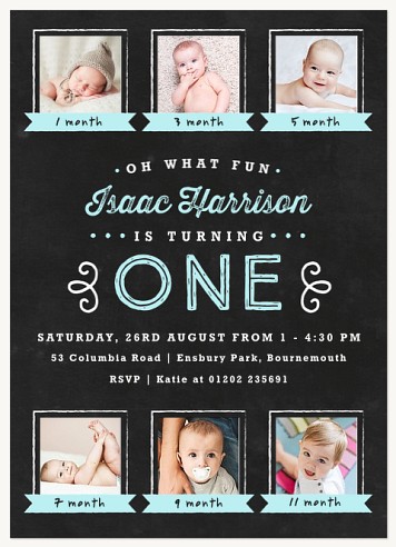 Growing Boy Kids Birthday Invitations