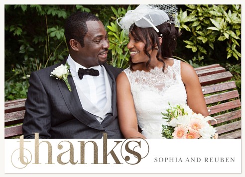 Gilded Gratitude Thank You Cards