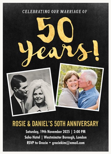 Brilliant Accomplishment Wedding Anniversary Invitations