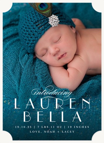 Parisian Script Baby Announcements