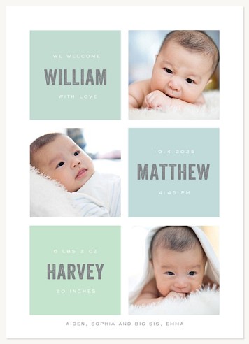Mod Baby Baby Announcements