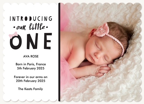 Perfect Bow Baby Announcements