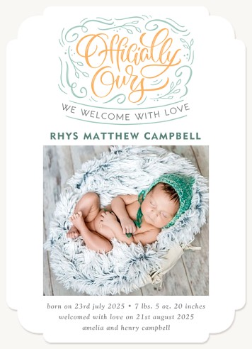 Officially Ours Baby Announcements