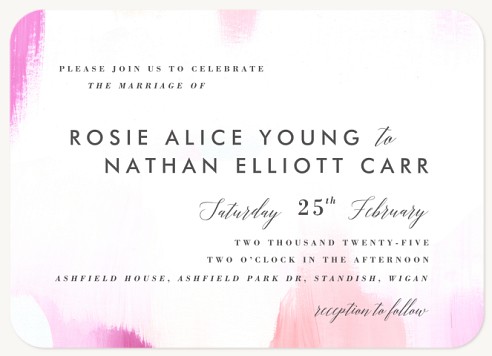 Brushed Vibrance Wedding Invitations