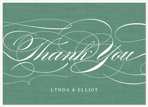 Evergreen Romance Thank You Cards