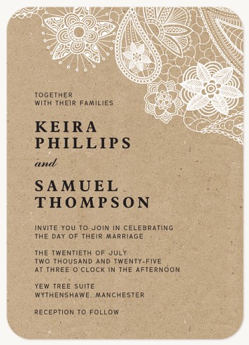 Rustic Lace Wedding Invitations
