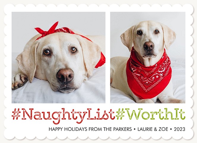 #WorthIt Dog Christmas Cards