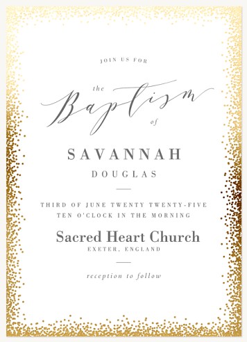Glamorous Affair Christening Invitations | Christening Invites