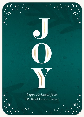 Emerald Boughs Christmas Cards for Business