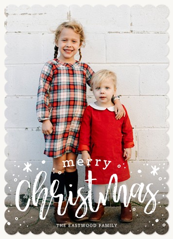 Frosted Calligraphy Christmas Cards