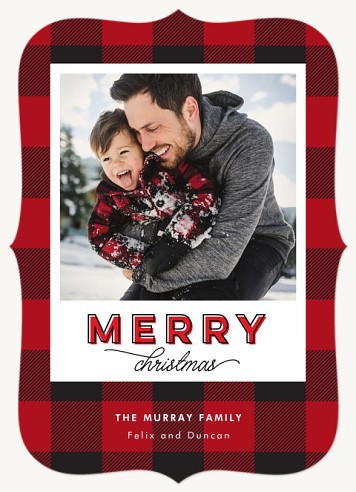 Santa's Plaid Christmas Cards
