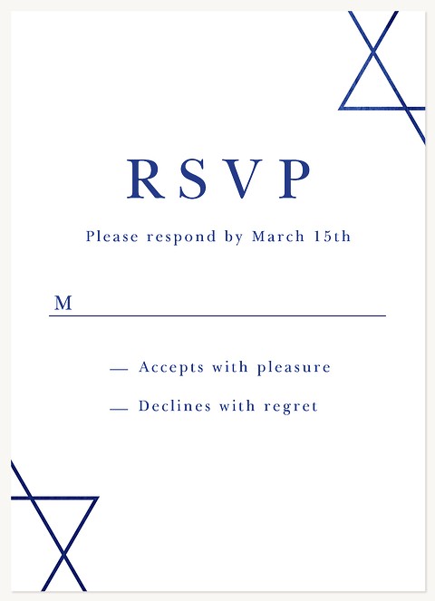 Blue Points Bar Mitzvah RSVP Cards