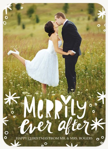 Merried Snowflakes Christmas Cards