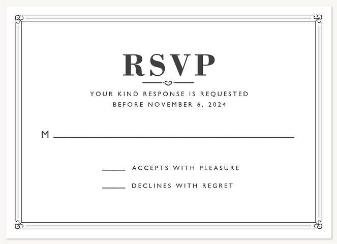 Honored Lady Quinceañera RSVP Cards