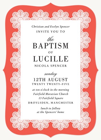 Floral Papel Picado Christening Invitations | Christening Invites